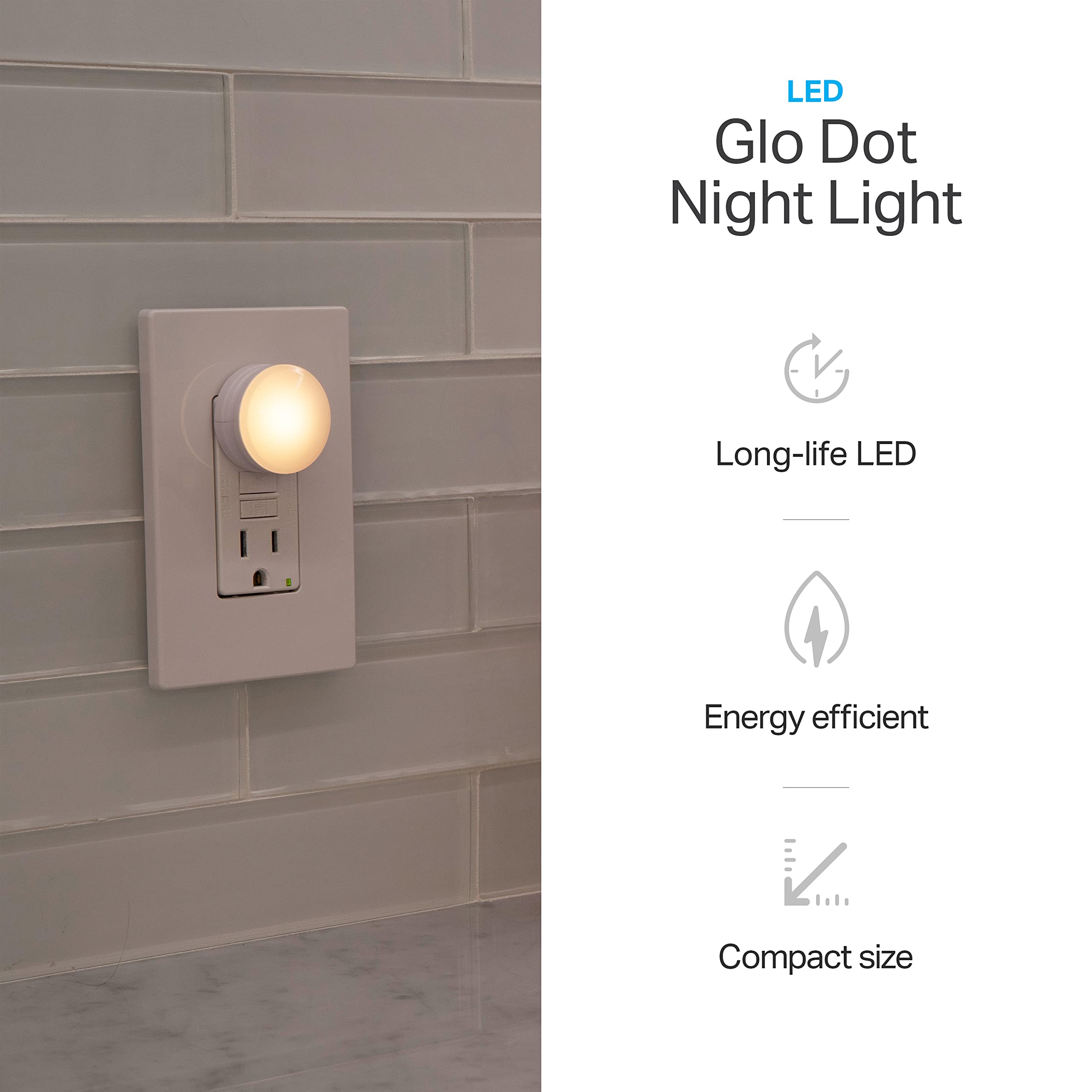6-Pack LED Night Lights Plug In – Dusk to Dawn Sensor, Ambient Lighting, Auto On/Off for Bedroom & Bathroom