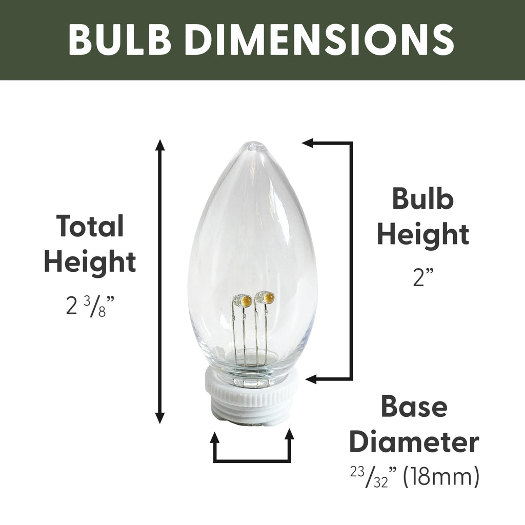 4-Pack LED Window Candle Replacement Bulbs – Ultra-Bright, Shatterproof Plastic, Energy Efficient for 612 Vermont Holiday Displays
