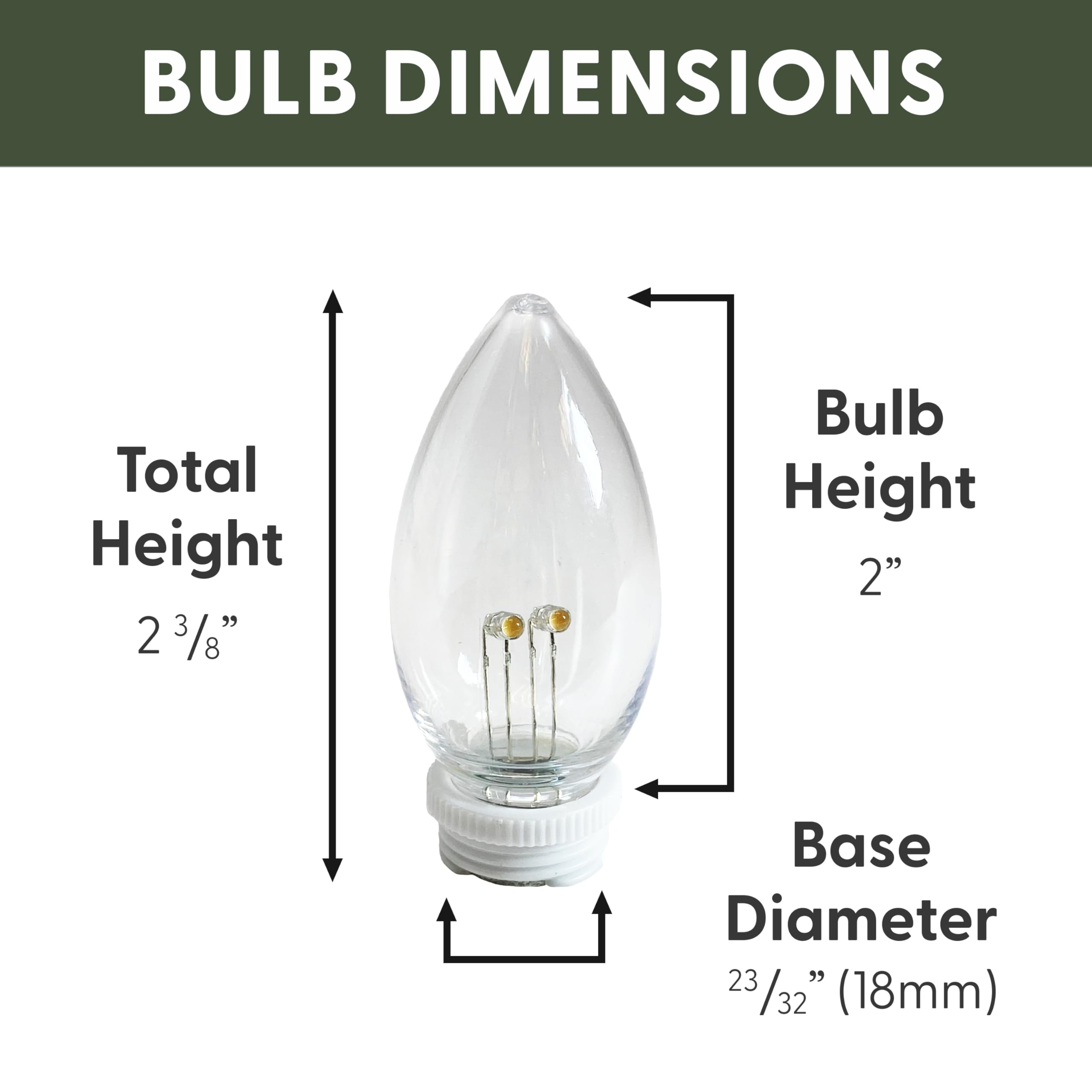 4-Pack LED Window Candle Replacement Bulbs – Ultra-Bright, Shatterproof Plastic, Energy Efficient for 612 Vermont Holiday Displays