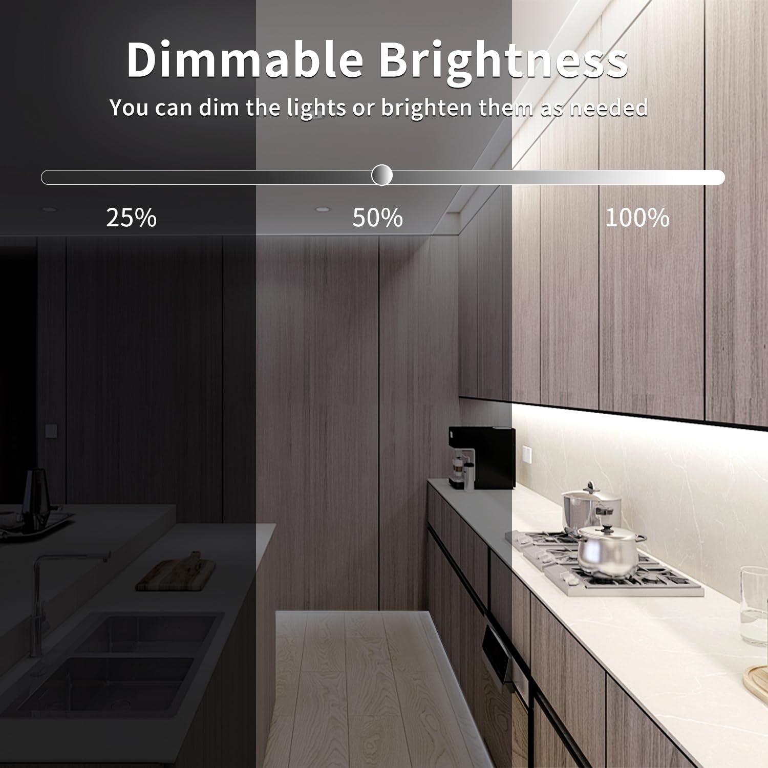 Yeewhale COB LED Strip Lights 16.4FT – 24V Dimmable, 6000K Cool White, Remote & App Control for Bedroom & DIY Decoration