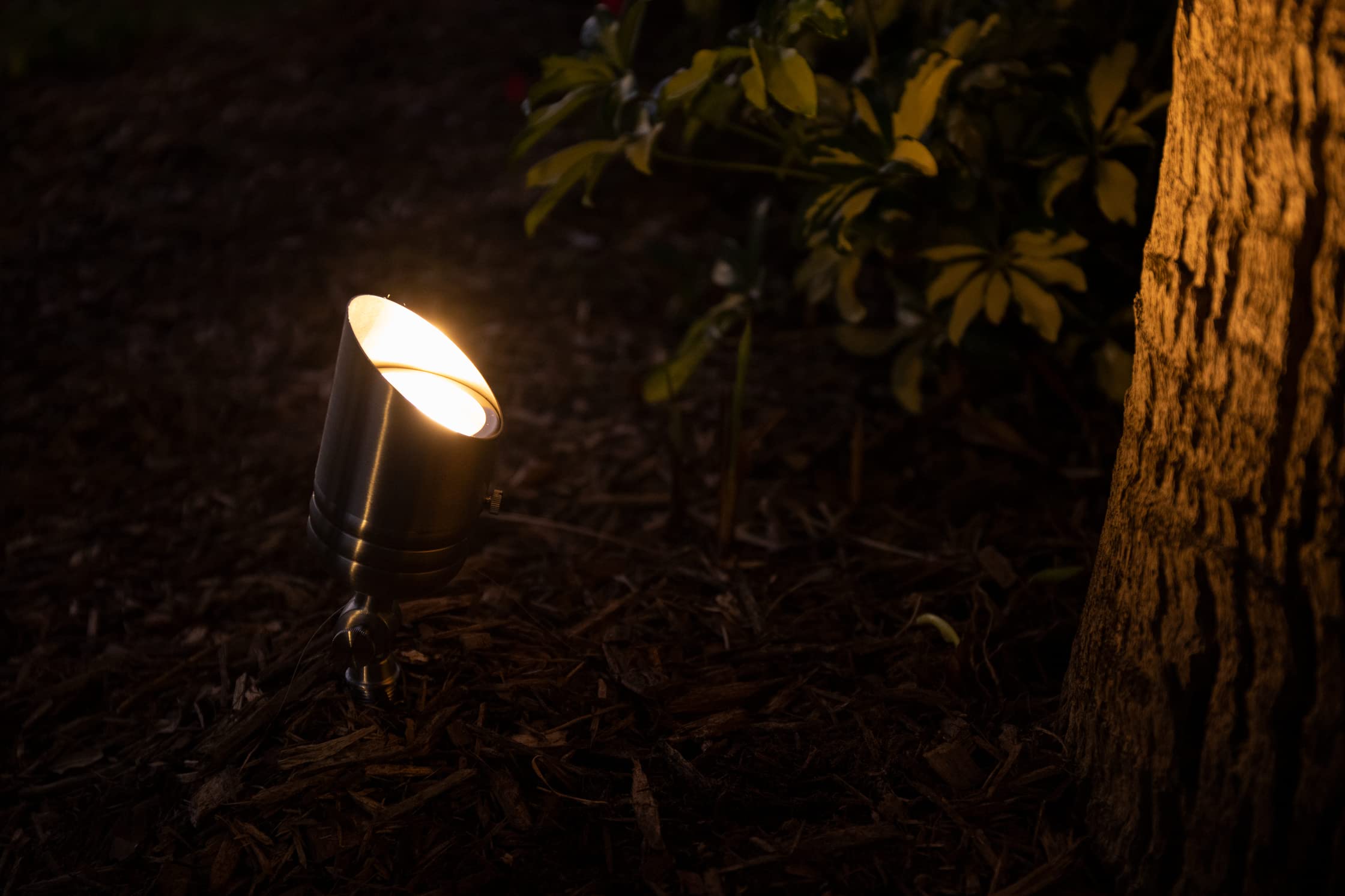VOLT Fat Boy 12V LED Outdoor Spotlight – Stainless Steel, 5W 400LM 2700K Warm White, Low Voltage for Landscape Lighting