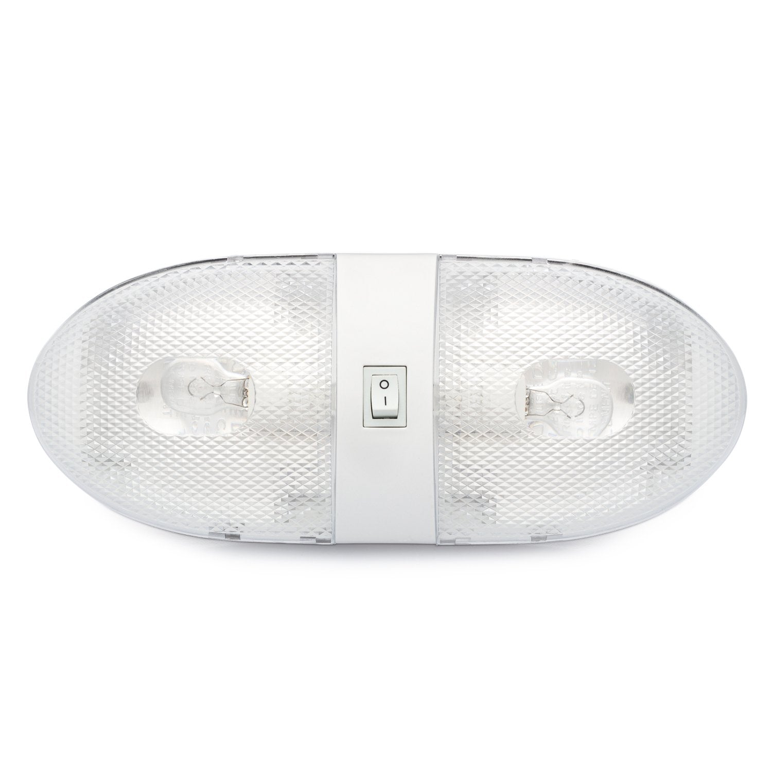 Lumitronics RV Double Dome Ceiling Light – Interior LED with On/Off Switch, Removable Lens, Weather Proof for Camper Trailer