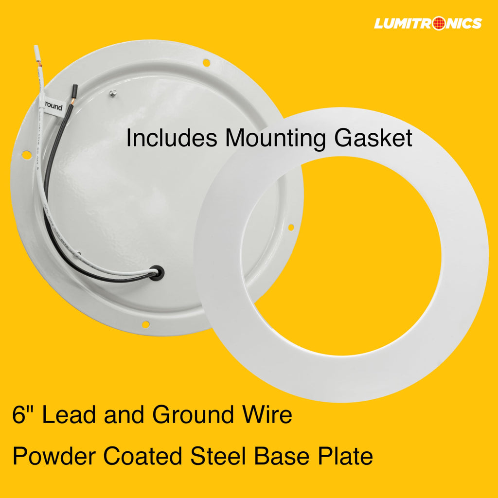 Lumitronics LED RV Scare Light Round Surface Mount – Weatherproof Housing, Shock-Proof Socket for Trailer Camper 5th Wheel