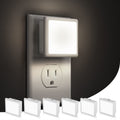 6-pack plug-in LED night lights with dusk-to-dawn auto sensor, daylight white