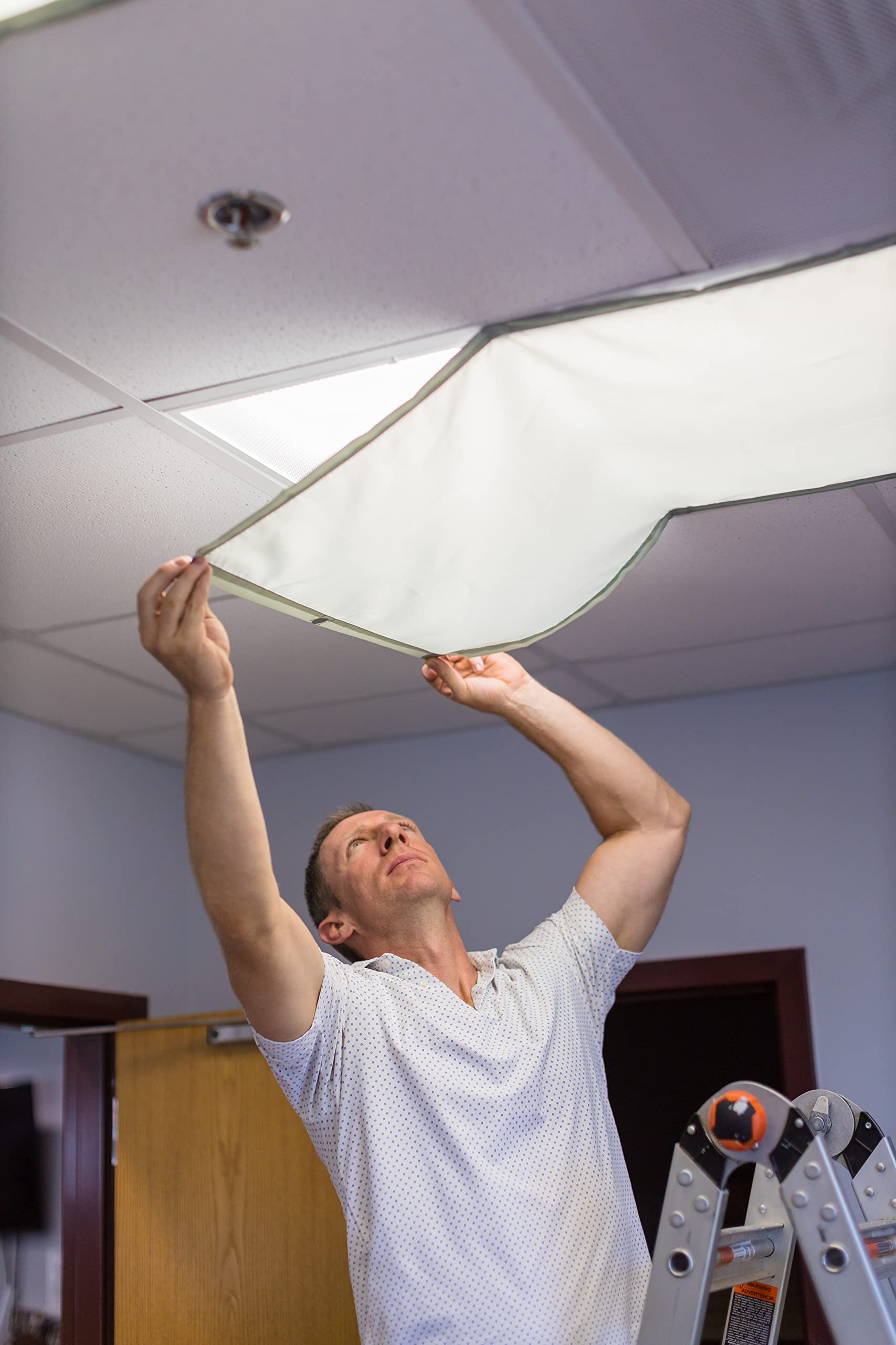 2-Pack Fluorescent Light Covers – ShadeMAGIC Classroom Filter, Glare Eliminator, Eye Strain Relief for Office & School Ceiling Lights