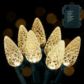 2-pack strawberry C6 string lights, 60 LED 20 ft, 8 modes battery