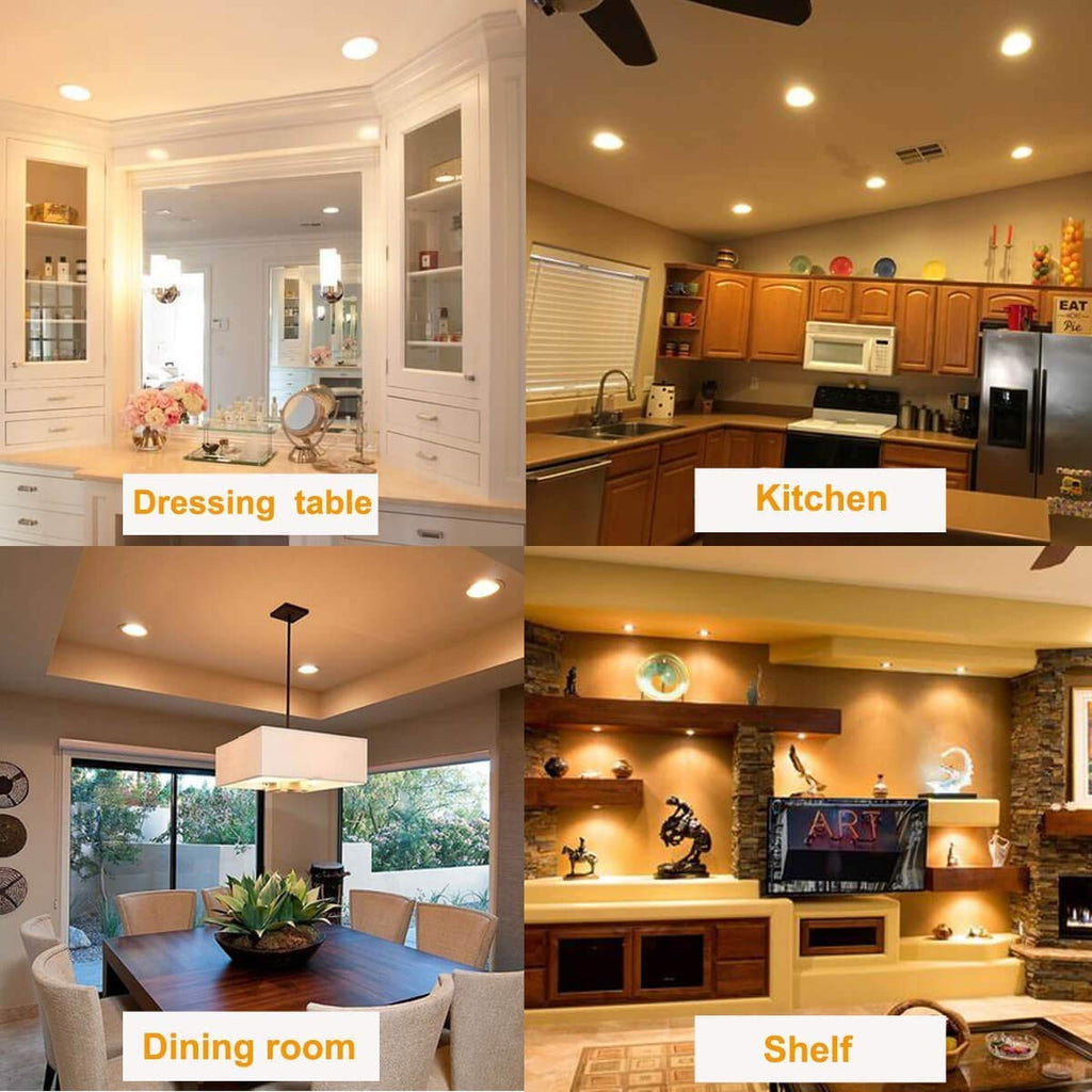 4-Pack GX53 LED Bulbs Dimmable – 7W (50W Halogen Equiv.), 2700K Warm White, 600LM for Under Cabinet & Ceiling Lighting