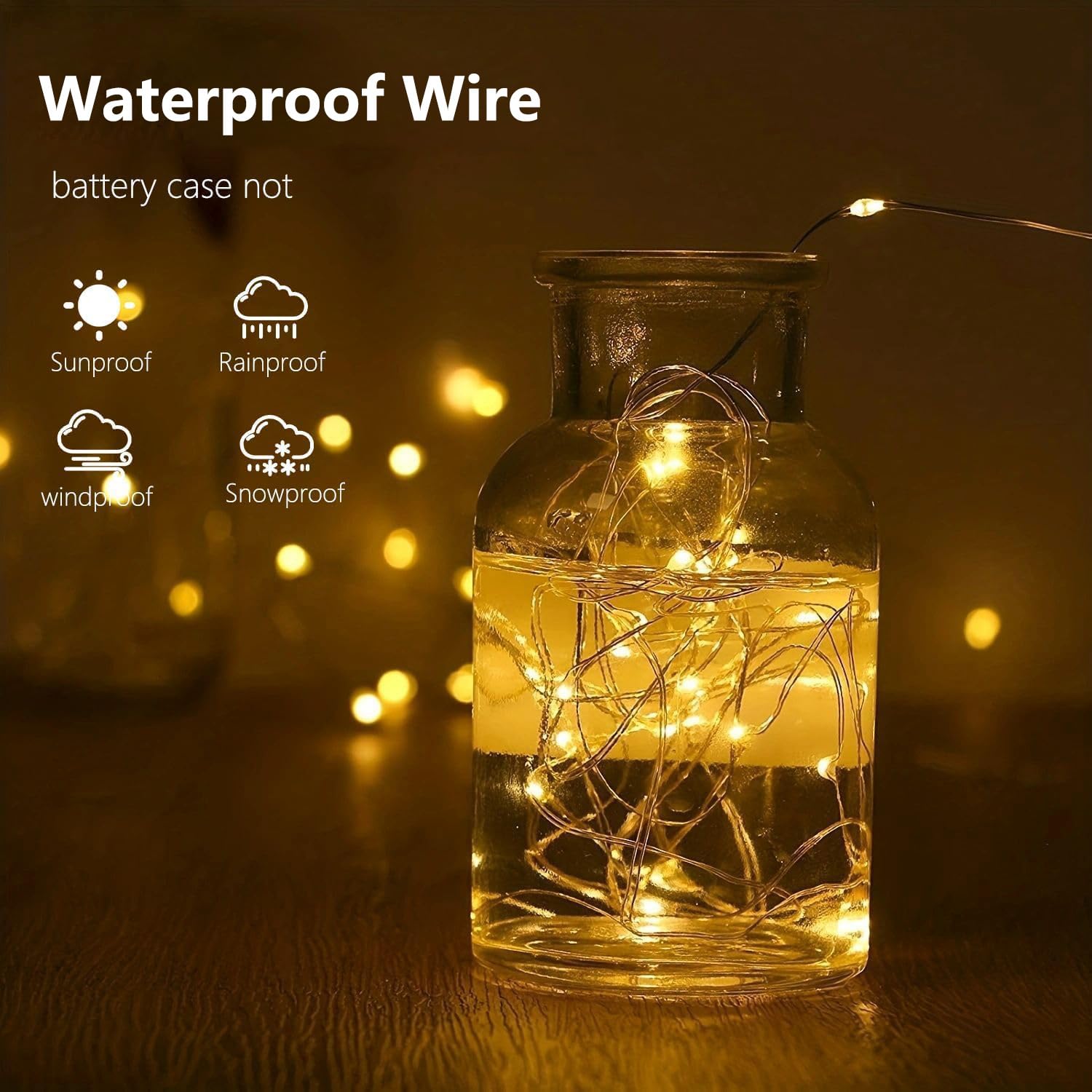 16Ft LED fairy string lights 4-pack with timer, indoor outdoor use