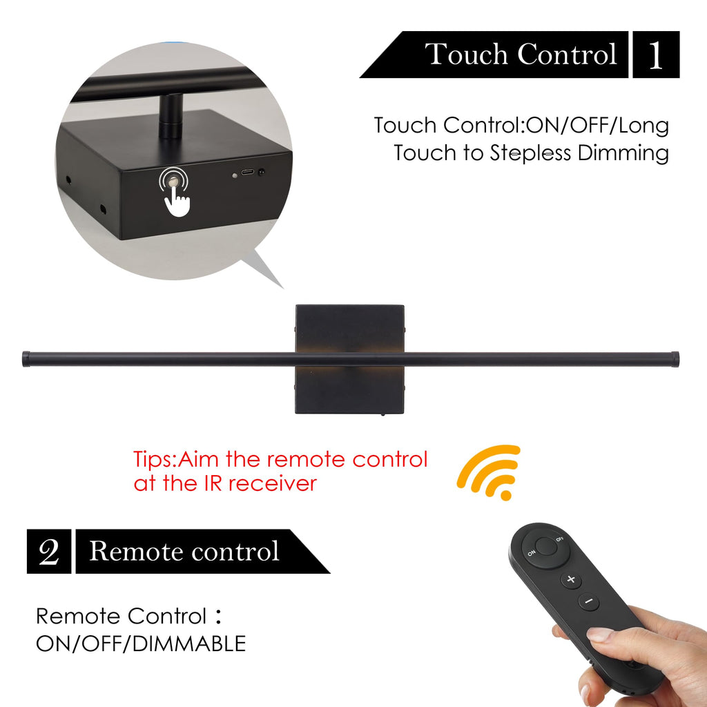 Rechargeable Wireless Wall Sconce Set of 2 with Remote for Home Decor