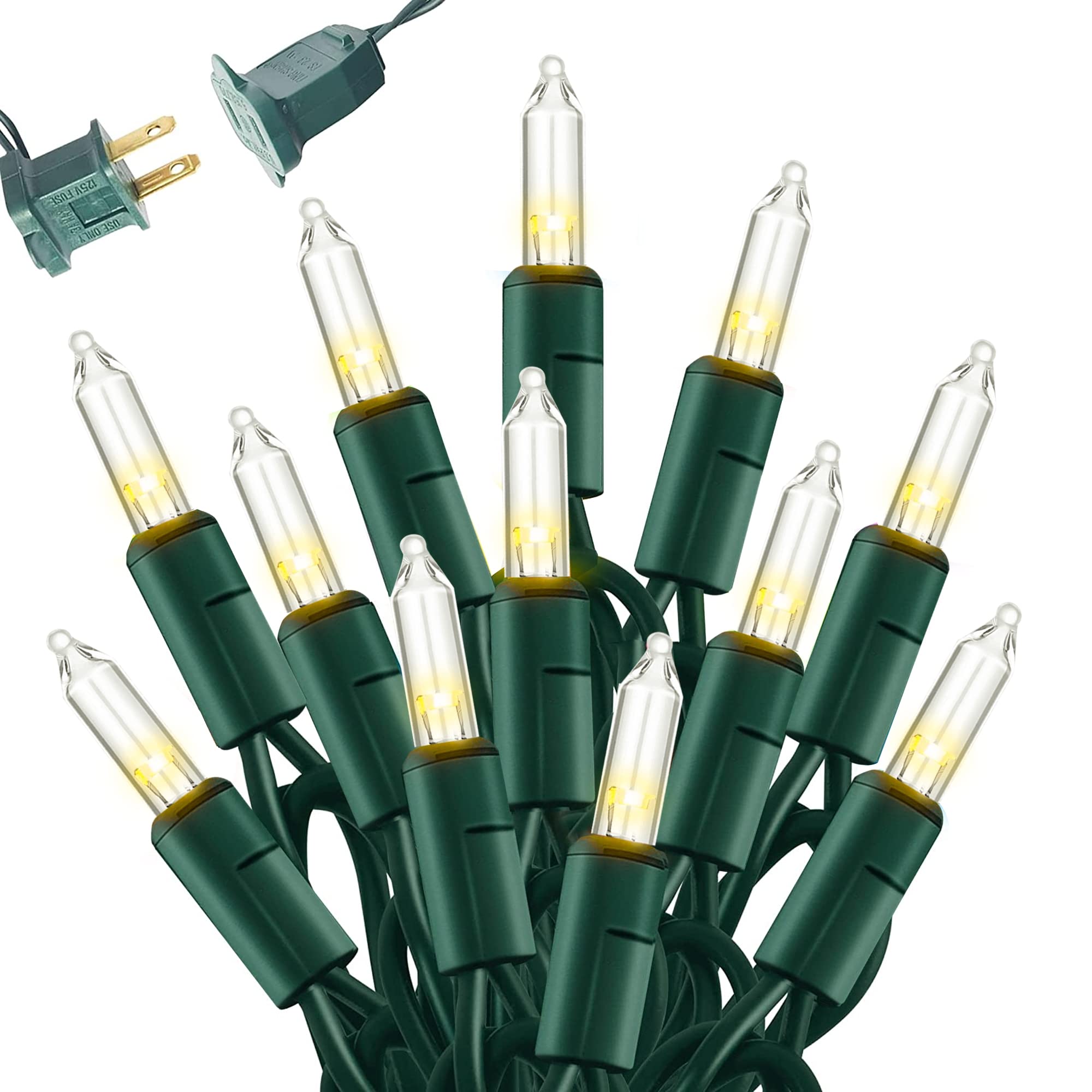 30 ft multicolor mini string lights, 150 incandescent bulbs, UL listed