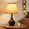 Touch-control table lamp with 3-way dimming for nightstands