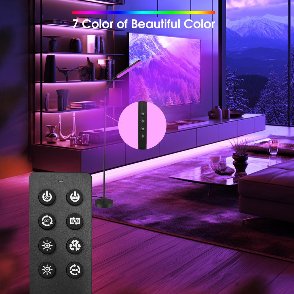 RGB color-changing floor lamp with smart remote control