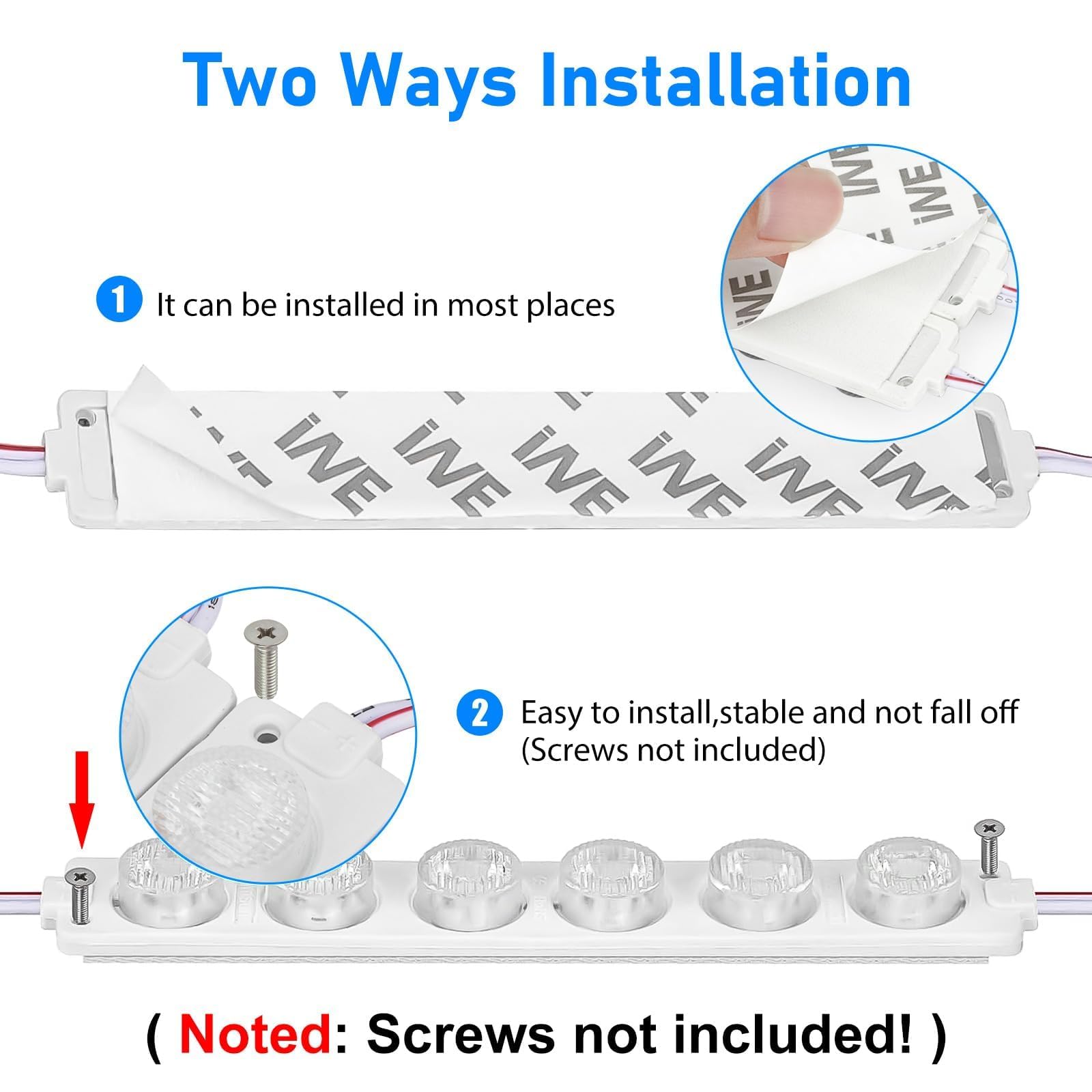 15-Pack 12V LED Interior Lights – 90 LEDs, 3030 Chip, 200LM Super Bright White Strip for Van RV Trailer Ceiling