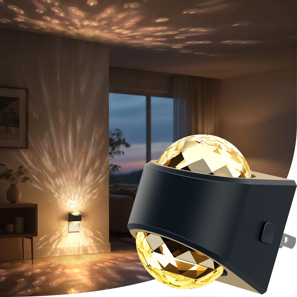 Dimmable LED projector night light with dusk to dawn sensor
