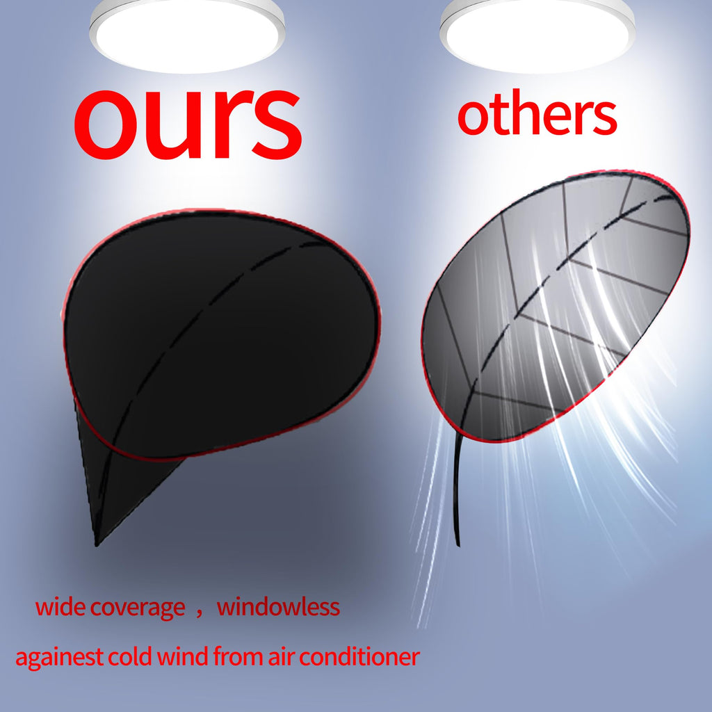 Comastbo 65" Office Cubicle Desk Shade – Light Blocking, Patent Pending, Black Canopy for Light Sensitive Workers