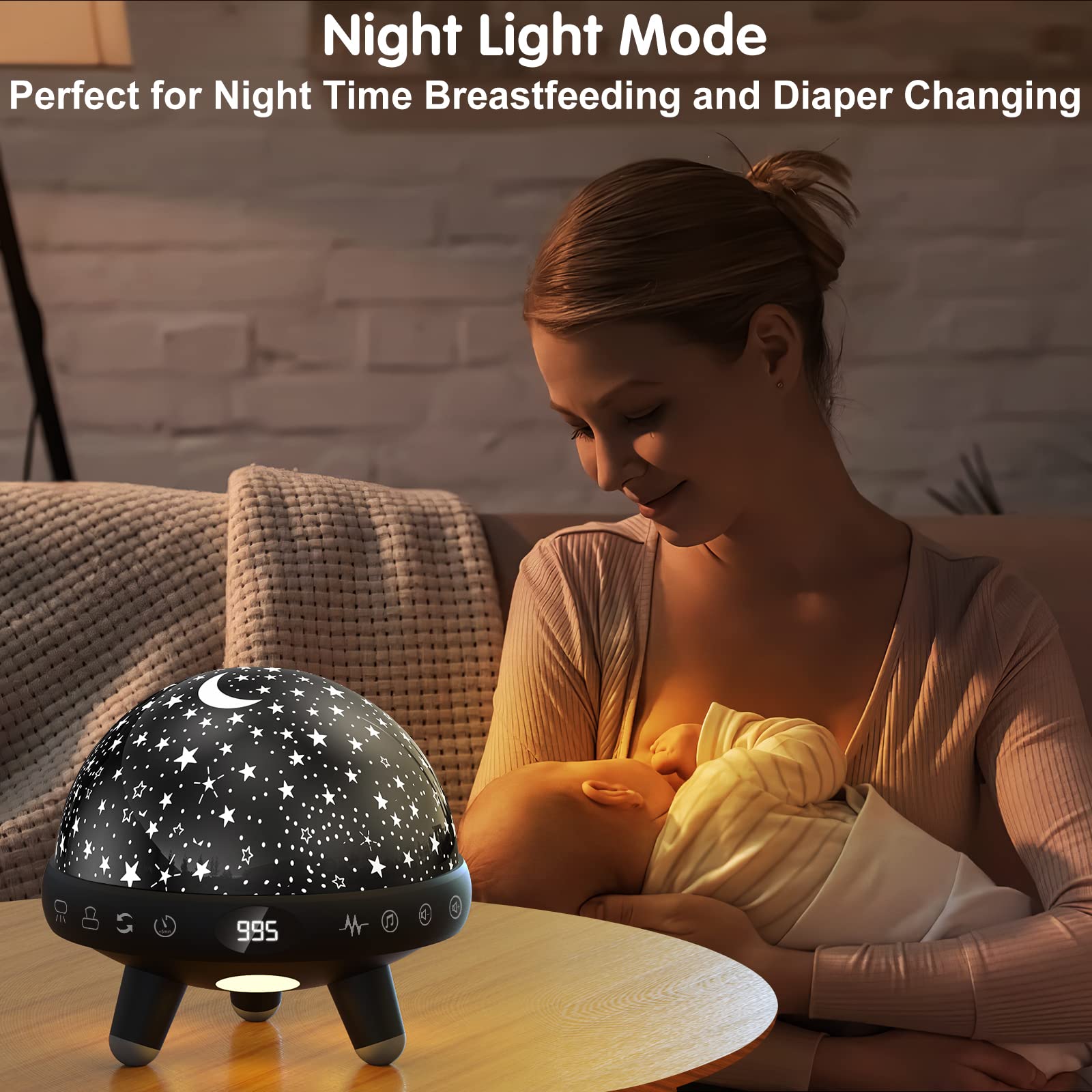 Kids star projector night light with music and 29 soothing sleep sounds