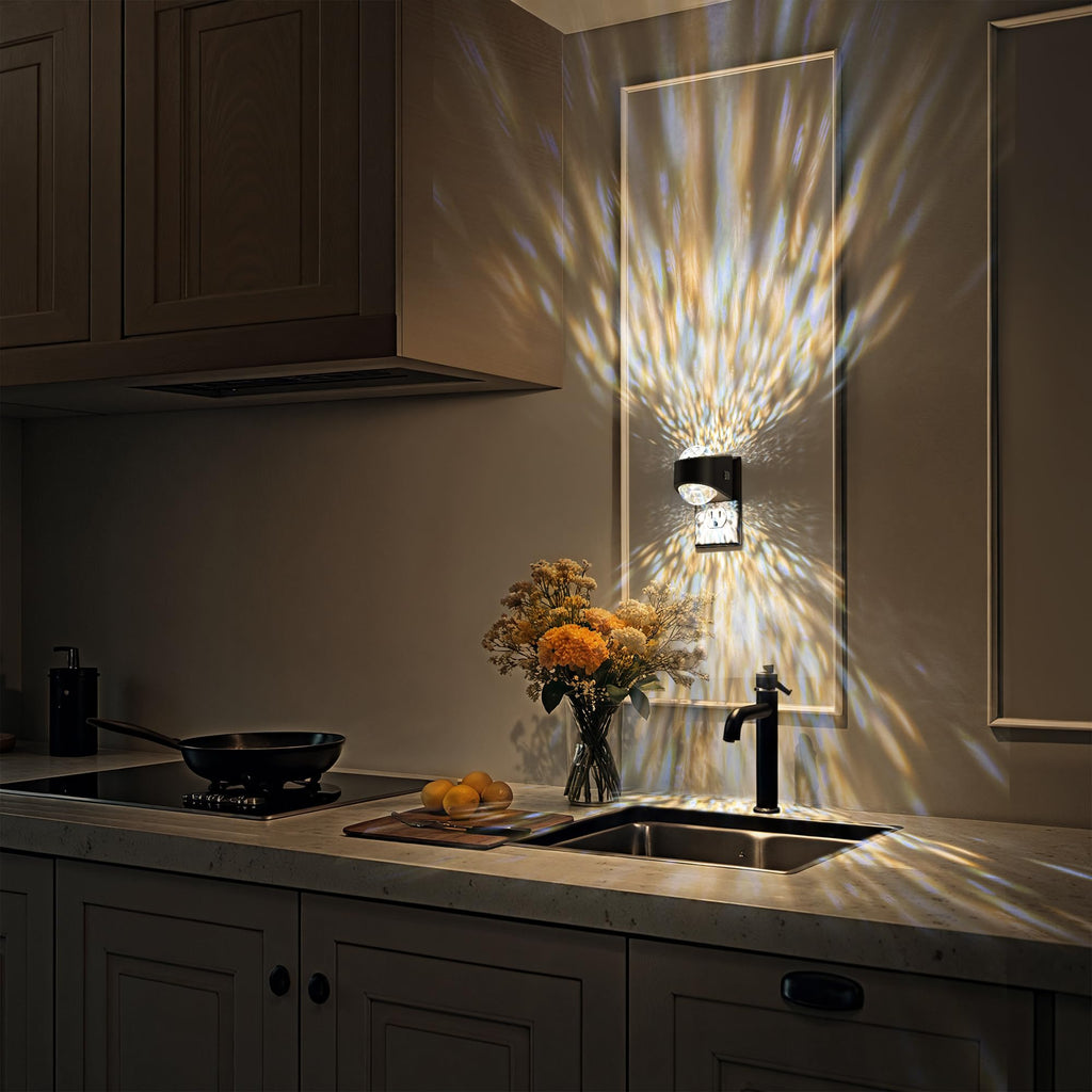 Dimmable LED projector night light with dusk to dawn sensor
