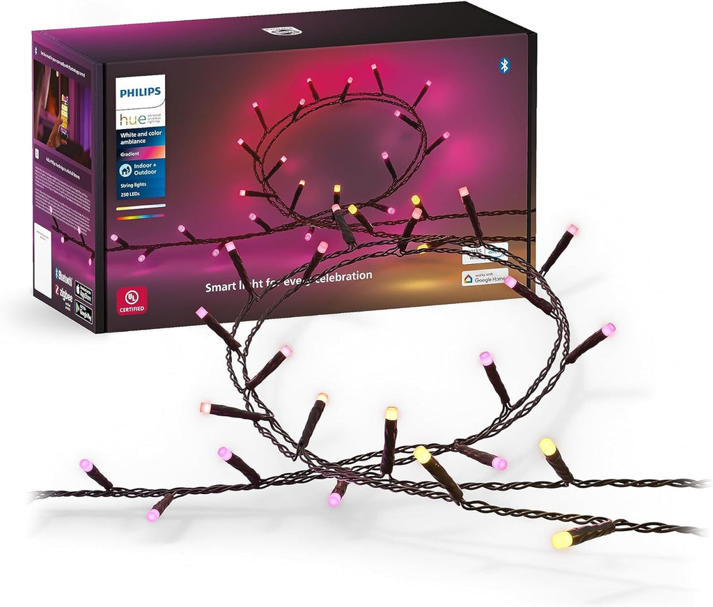 65-ft smart color-changing string light, 250 weatherproof LEDs