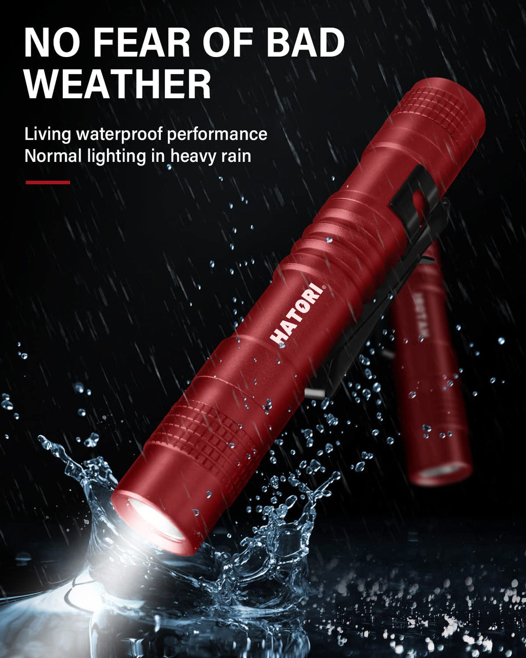 HATORI Mini LED Flashlight – High Lumens, Super Bright, Pocket Size, Anodized Aluminum for Emergency & Outdoor