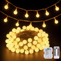 Warm white globe string light, 33 ft, 100 LED with remote