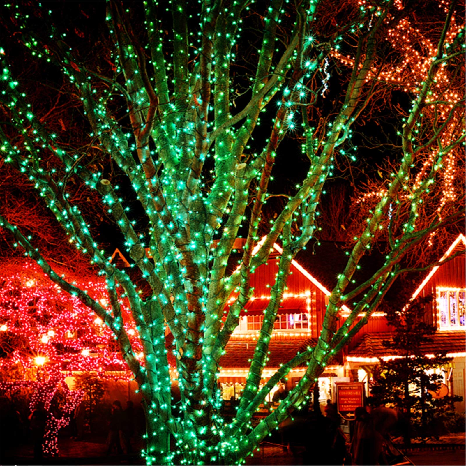 200-LED outdoor string light, 66ft plug-in fairy lights