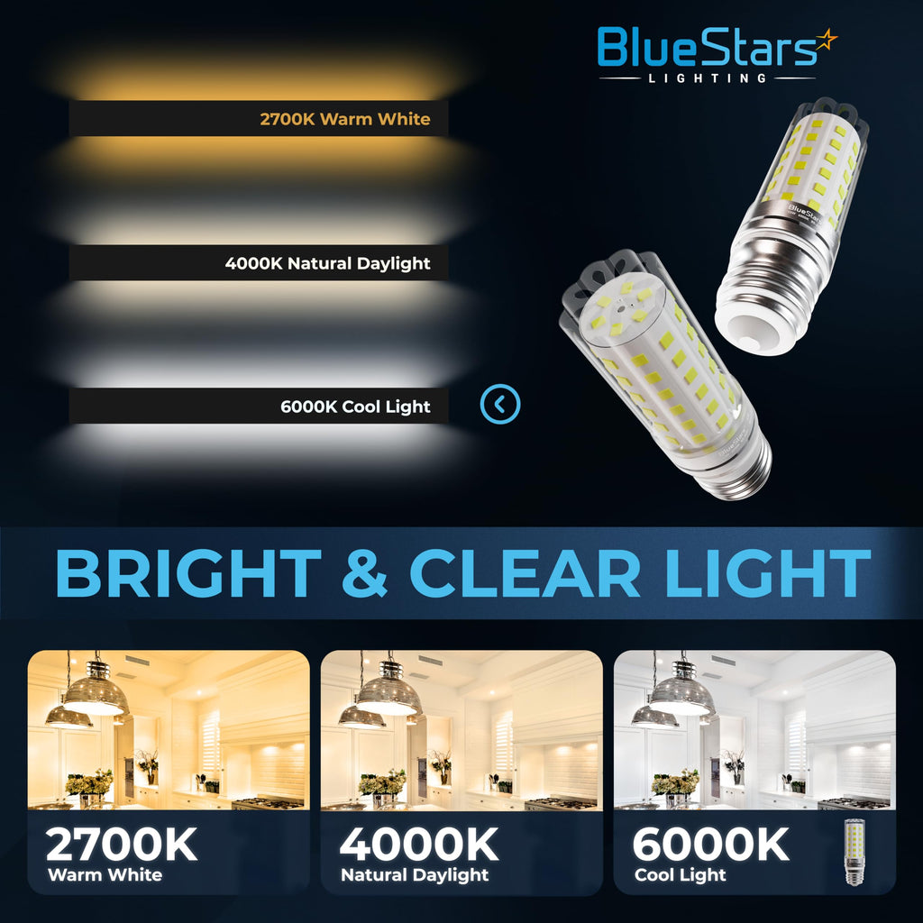 4-Pack LED Corn Bulbs 10W (100W Equivalent) – 1100 Lumens, 6000K Cool White, E26/E27 Base for Home & Commercial Use
