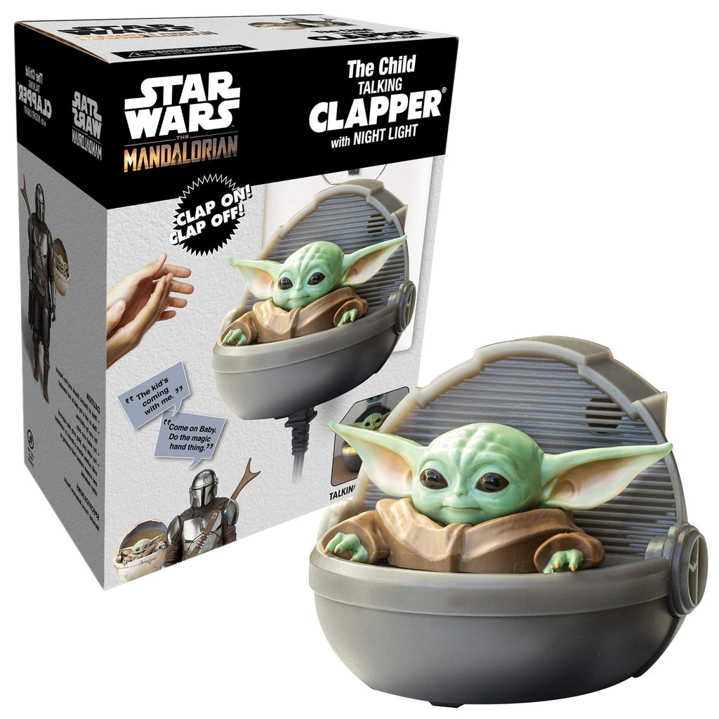 Sound-activated talking novelty night light with clap on/off switch