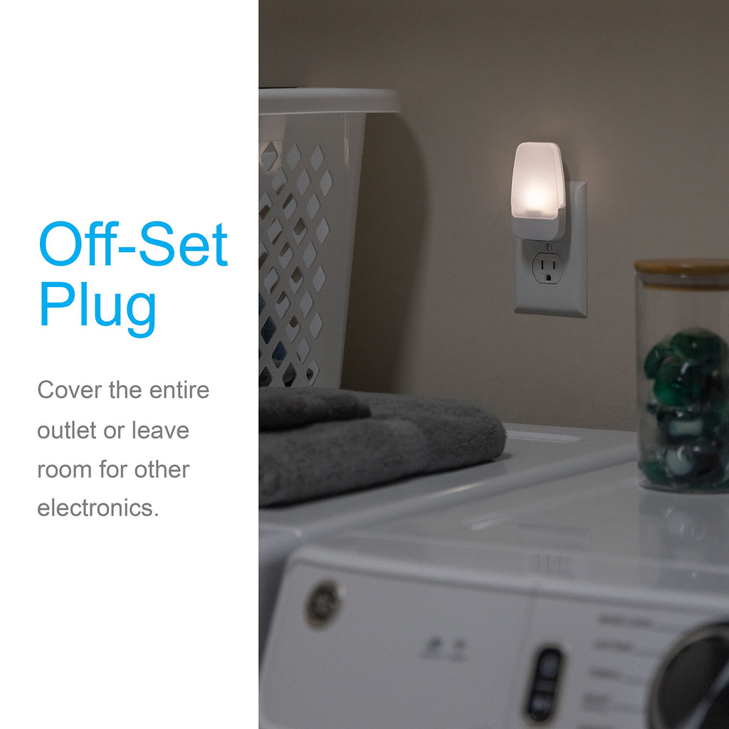 Warm white LED night light 8-pack with dusk to dawn sensor