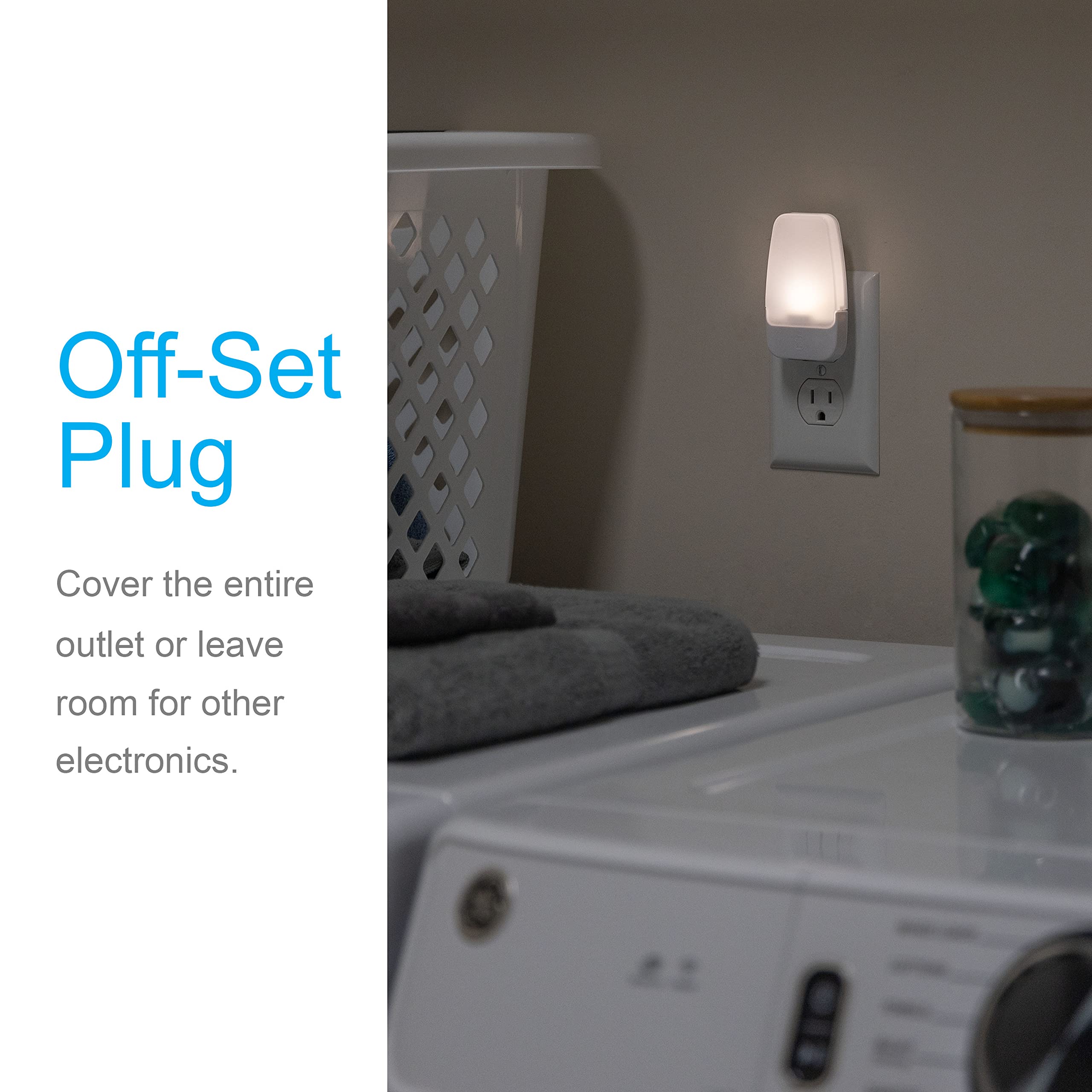 Warm white LED night light 8-pack with dusk to dawn sensor