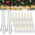 24-Pack S14 LED String Light Bulbs – 1.5W, 2700K Warm White, Waterproof, 2-Prong for Outdoor Patio Lights