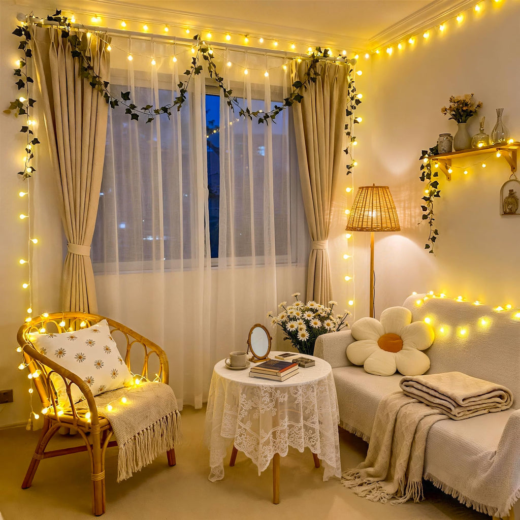 Connectable globe string light, 33ft warm white with remote and 8 lighting modes