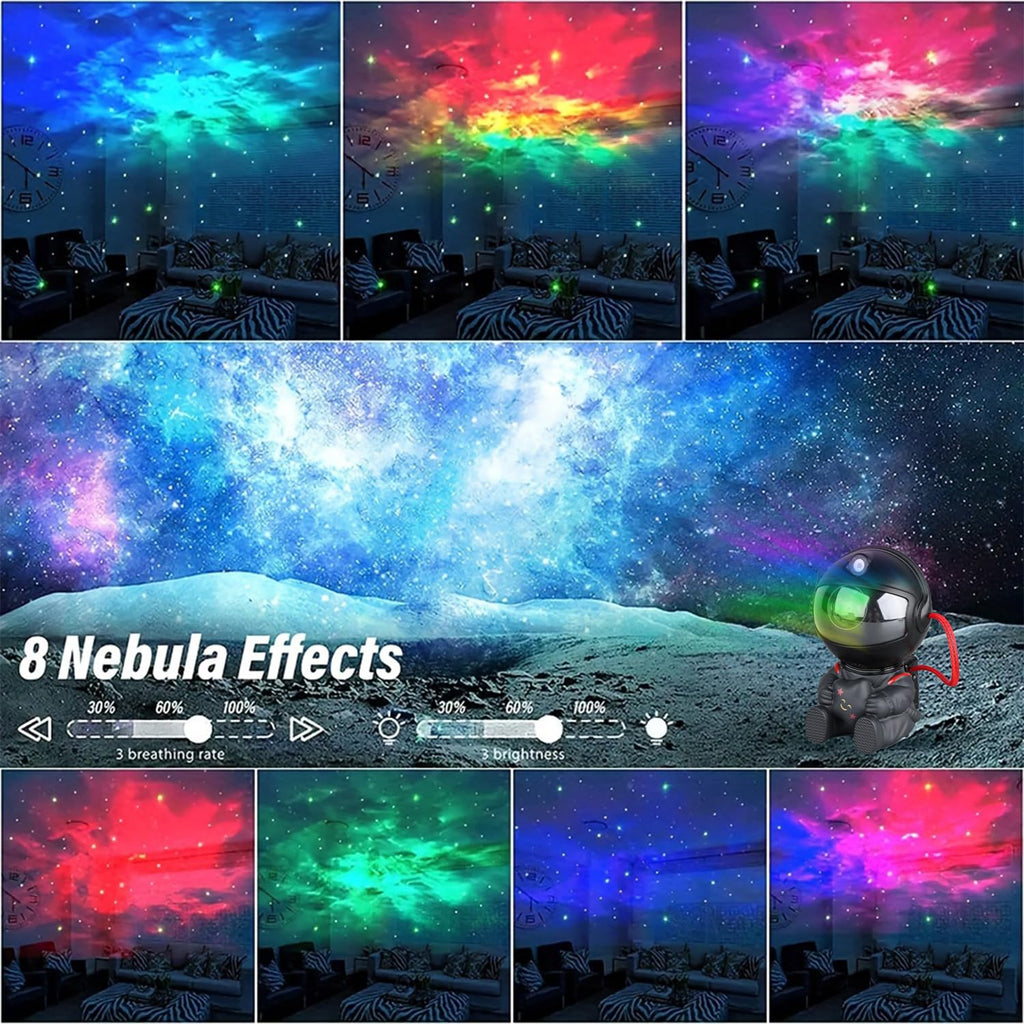 Astronaut galaxy projector night light with 270-degree rotation