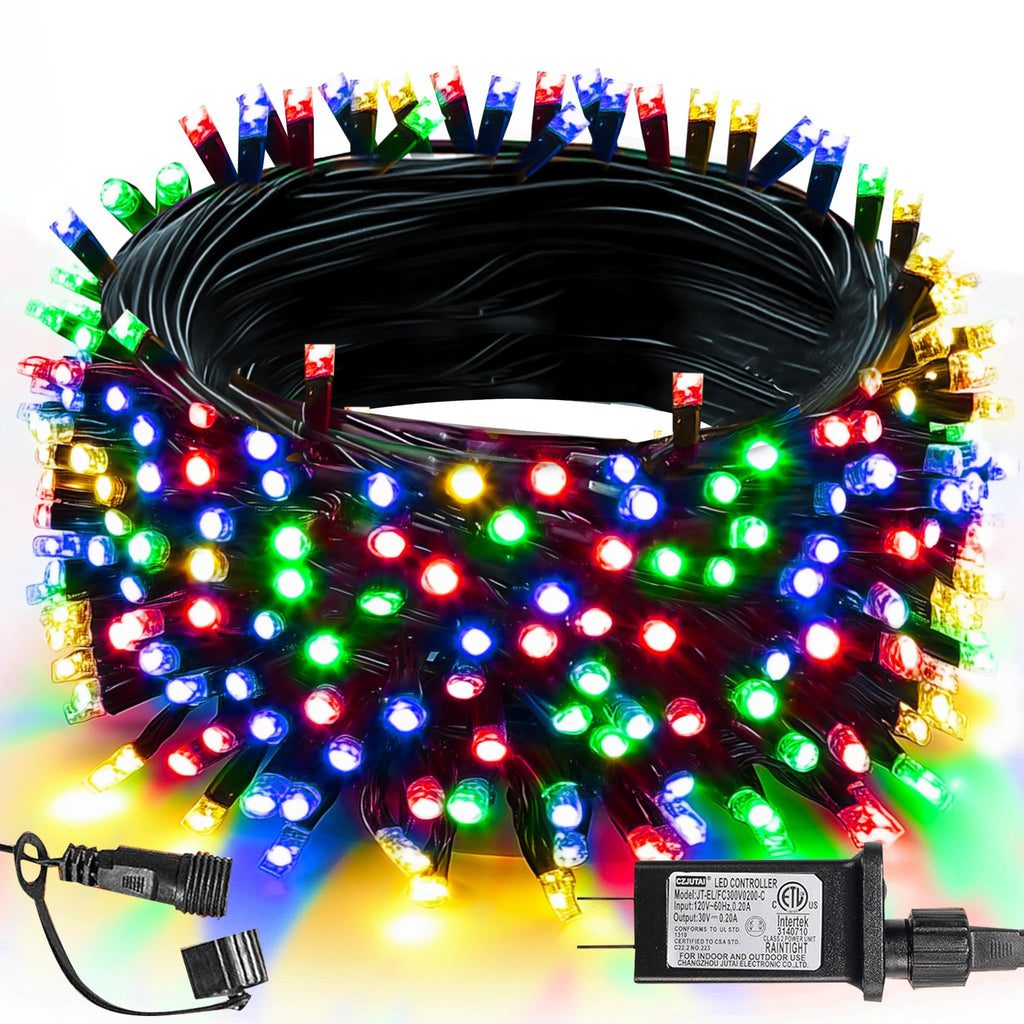 66-ft 200-LED multicolor outdoor Christmas string lights with 8 modes