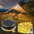 39.4Ft rechargeable outdoor string lights with 8 lighting modes
