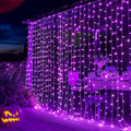 Purple curtain string light, 300 LED, 8 modes, waterproof