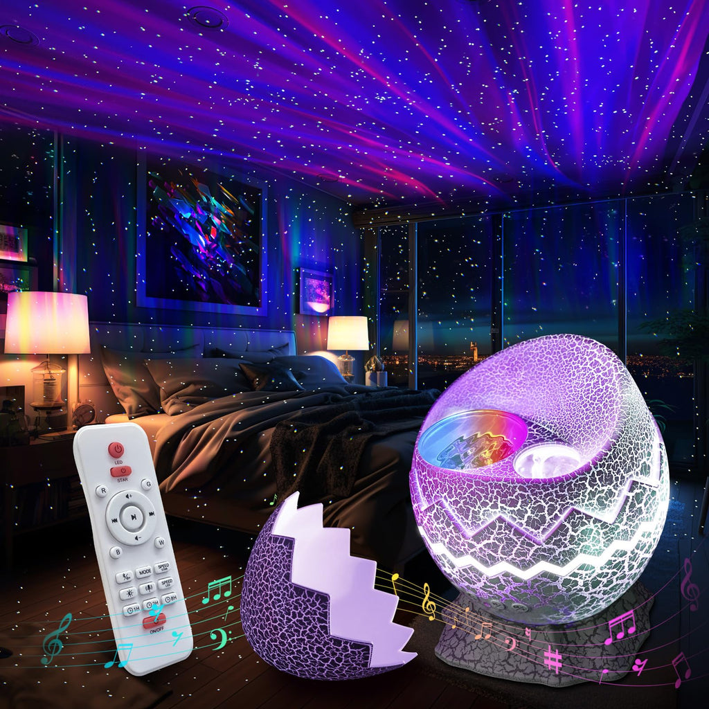 Galaxy aurora star projector night light for bedroom ambiance