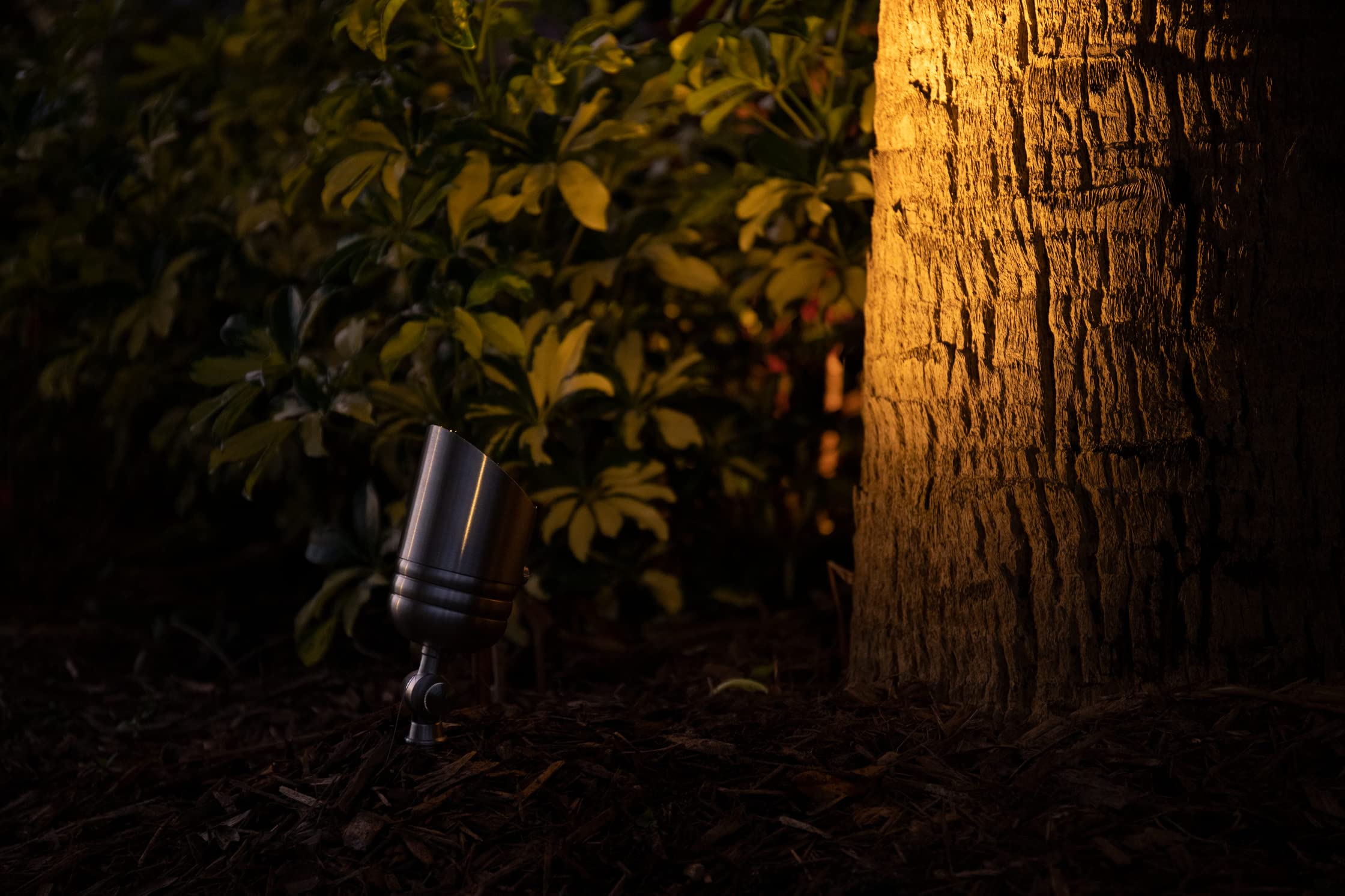 VOLT Fat Boy 12V LED Outdoor Spotlight – Stainless Steel, 5W 400LM 2700K Warm White, Low Voltage for Landscape Lighting