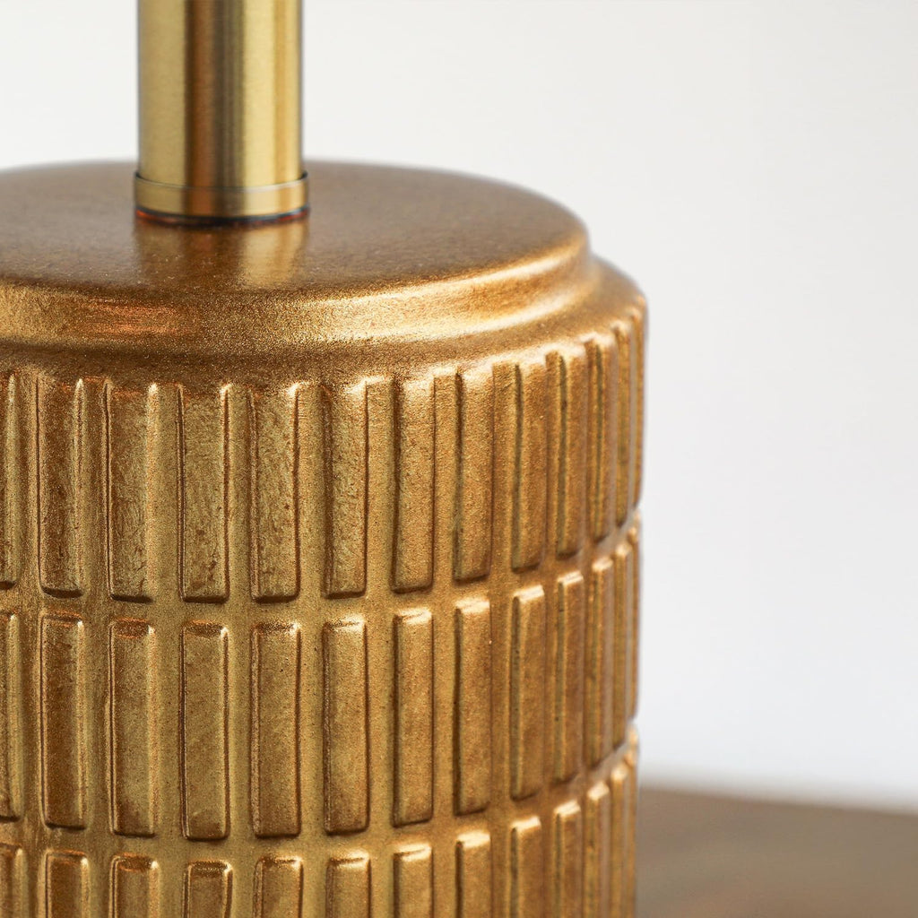23-inch brass gold ceramic table lamp, vintage-style nightstand lamp