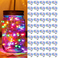 50-Pack Multicolor LED String Light Set, 7Ft Waterproof Twinkle Firefly