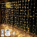 10x10 ft curtain string light, 300 LED, battery and USB powered
