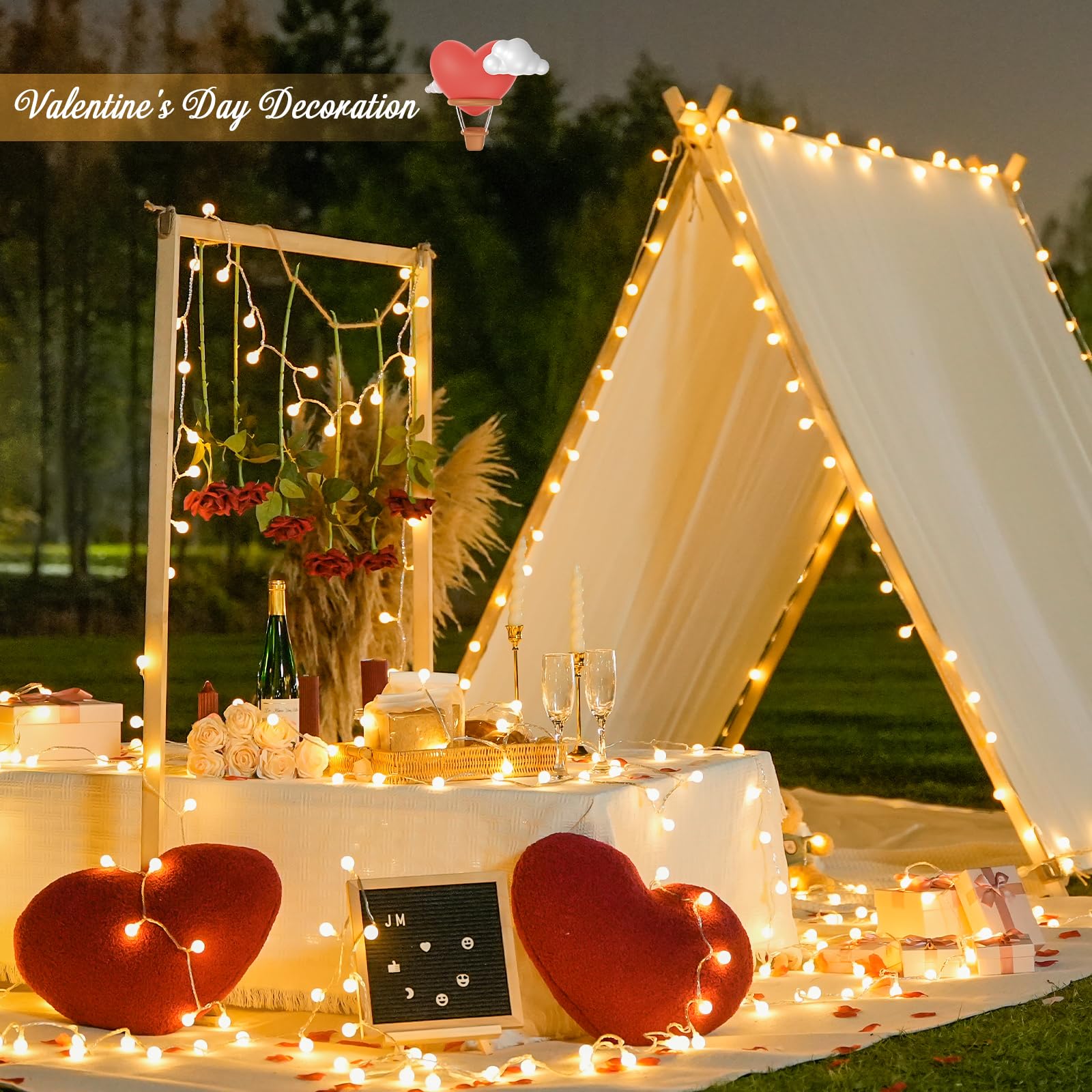 Waterproof 100 ft globe string light, 200 LEDs with remote
