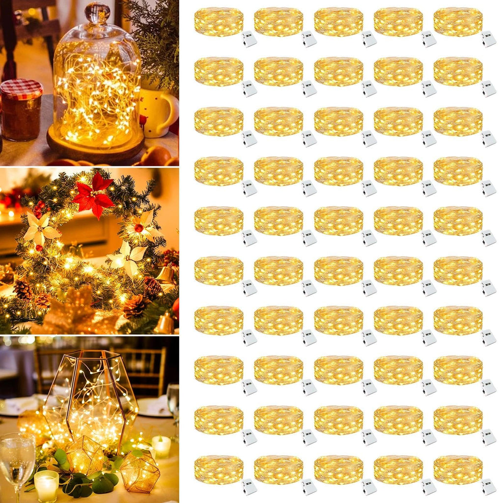 50-pack battery operated string light for jars and crafts