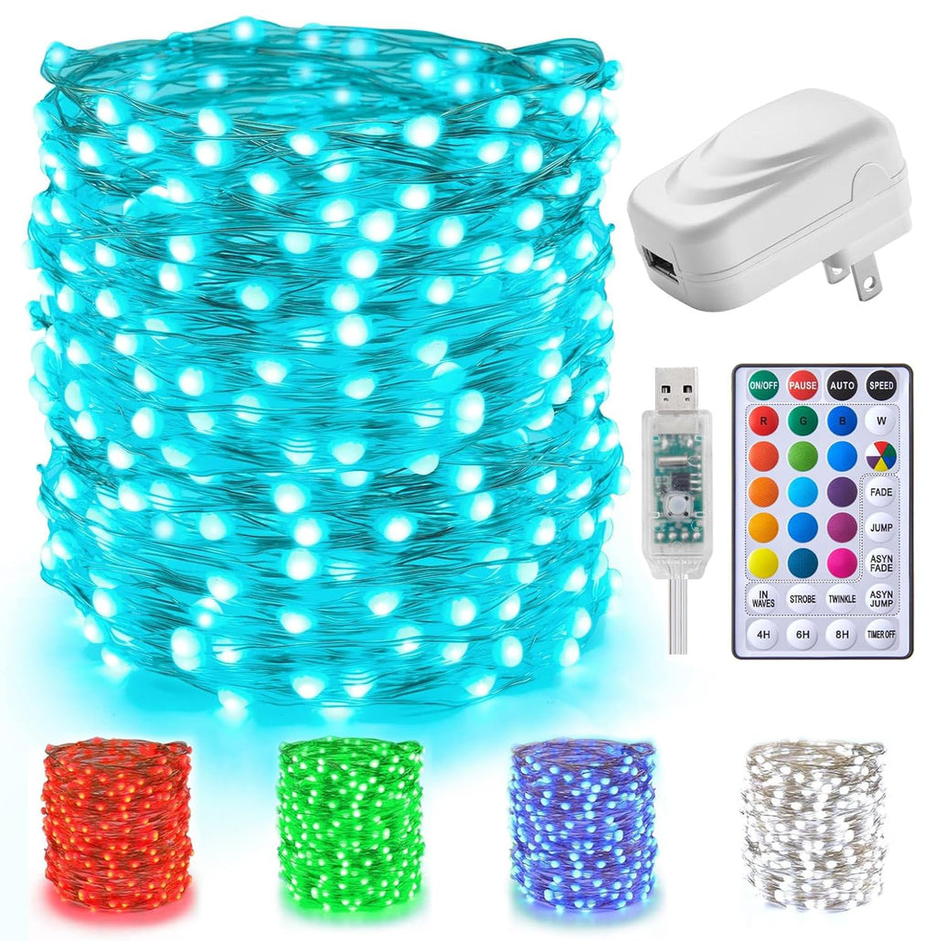 66-foot 200-LED color changing string light with remote, 16 colors