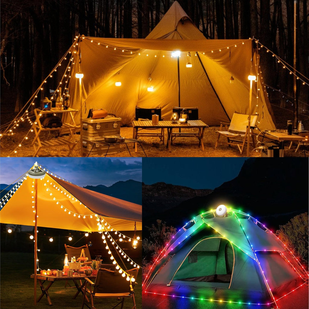 32.8ft waterproof outdoor string lights with 8 lighting modes