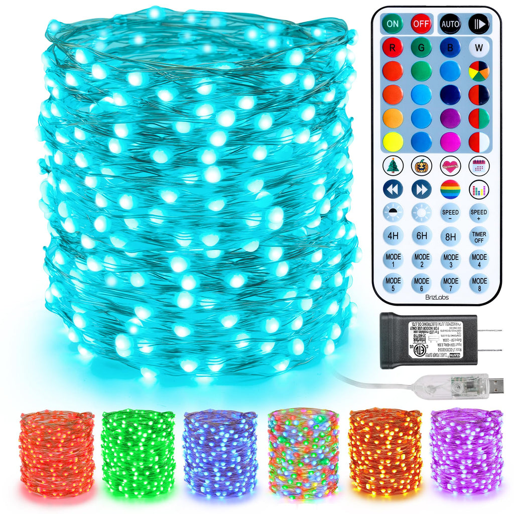 66 ft color-changing string lights, 200 LED with remote and music sync
