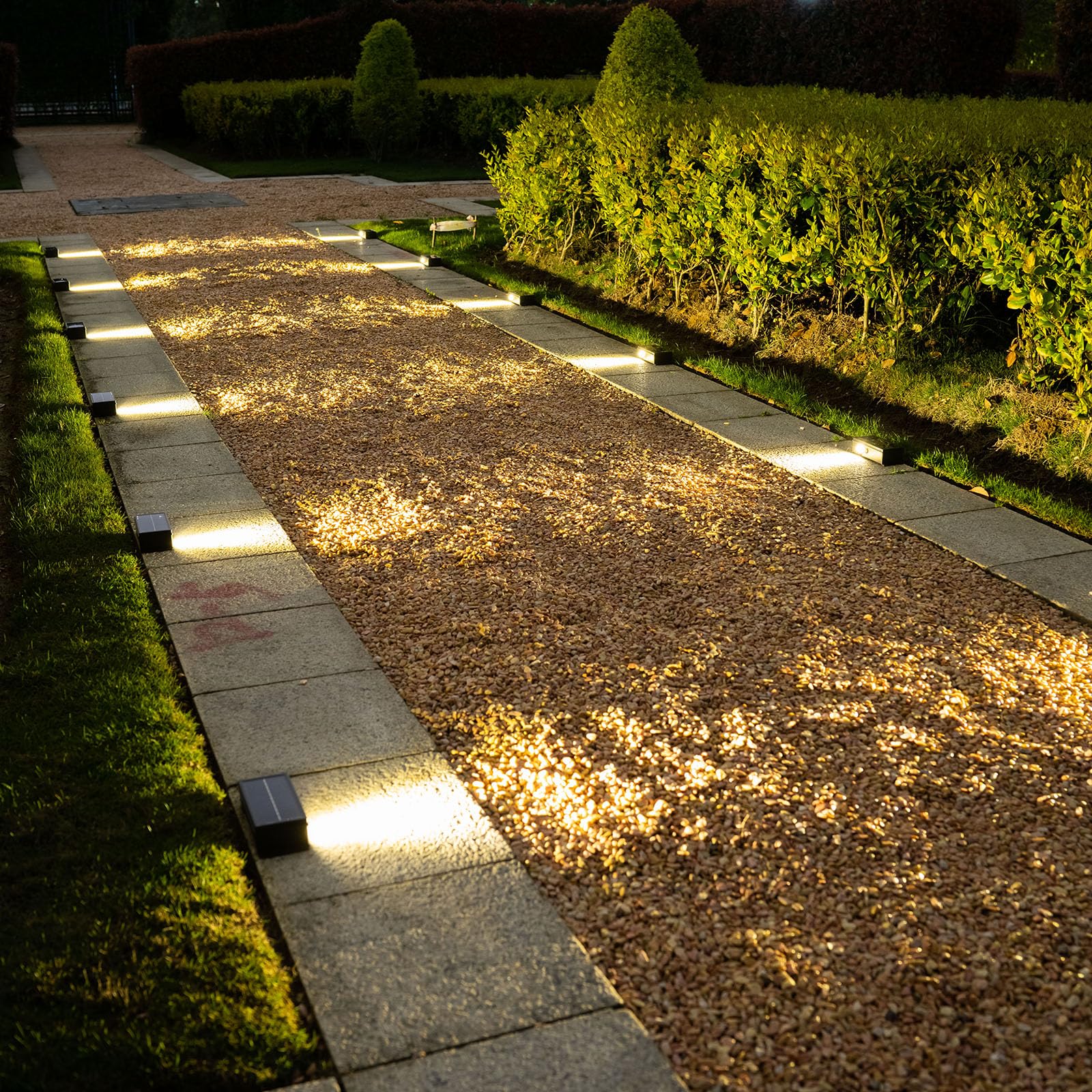 4-Pack Solar Step Lights Motion Sensor – Waterproof, 5 Modes, Warm White 3000K for Stairs & Garden