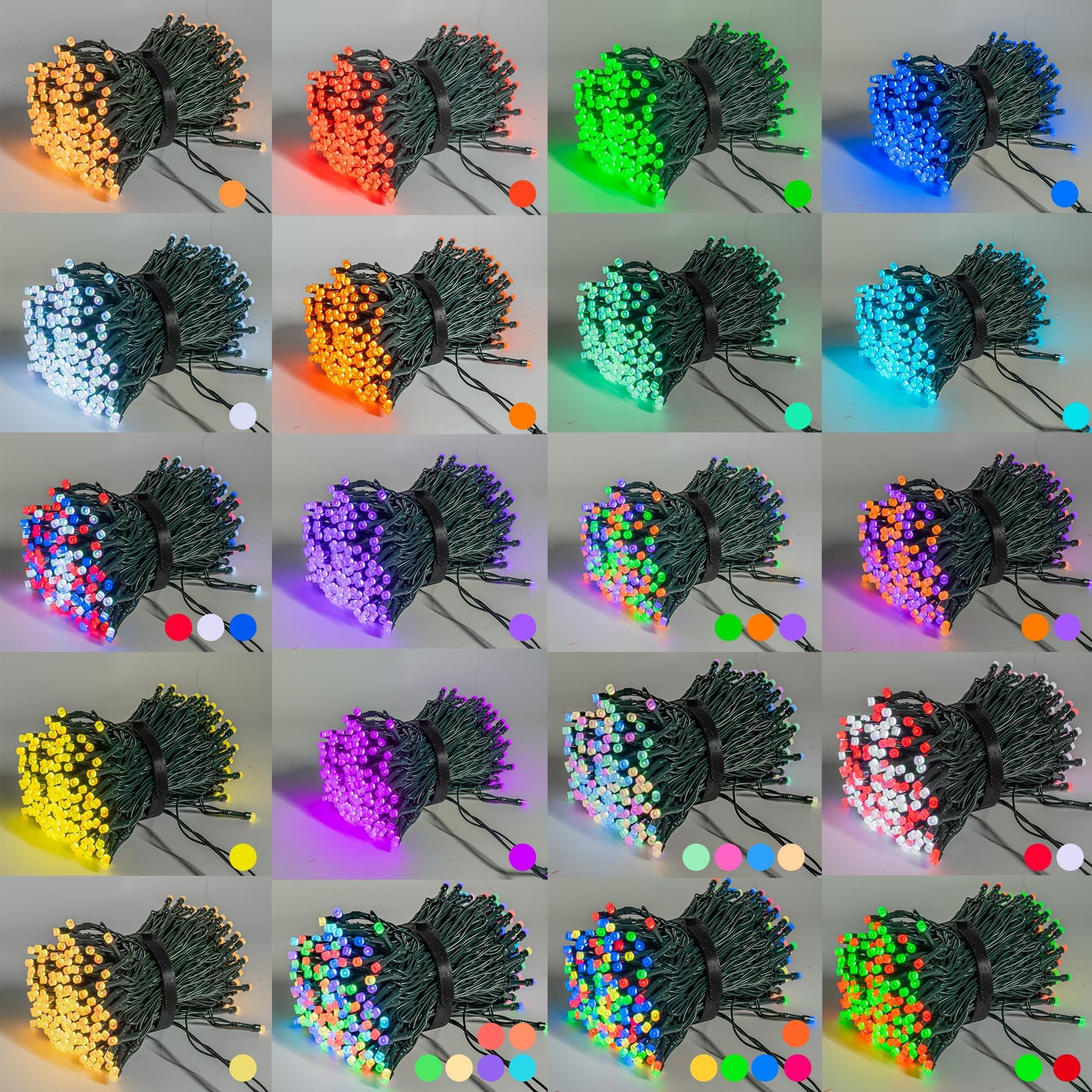98-ft RGB color-changing outdoor string lights with app and remote control