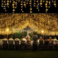 Nielfoi 33FT Icicle Christmas Lights Outdoor – 400 LED, 75 Drops, 8 Modes, Waterproof Curtain String Lights for Holiday & Garden Decoration