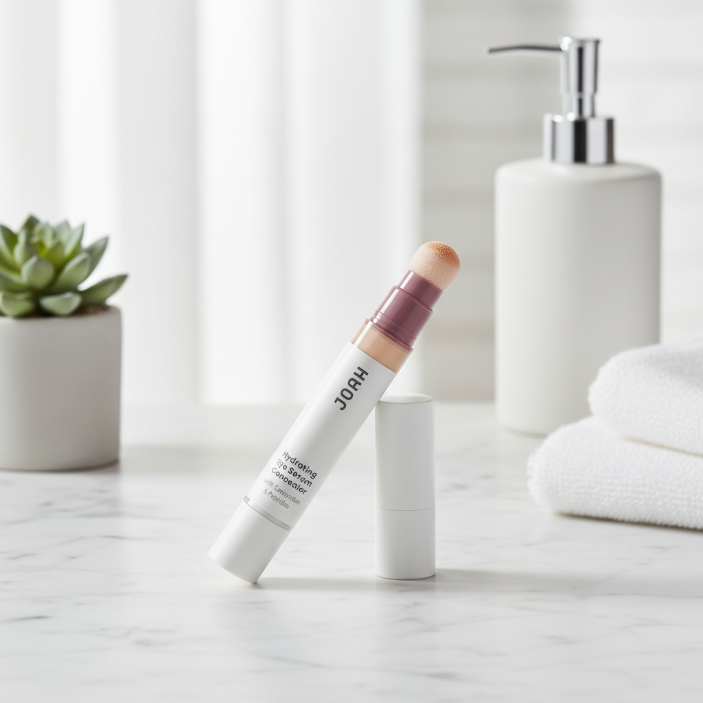 JOAH Under Eye Concealer & Peptide Serum Stick – Korean Hydrating Medium Coverage for Dark Circles & Puffiness