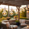50FT Outdoor String Lights G40 – 25 Shatterproof Bulbs, IP65 Waterproof, Dimmable LED for Patio & Backyard